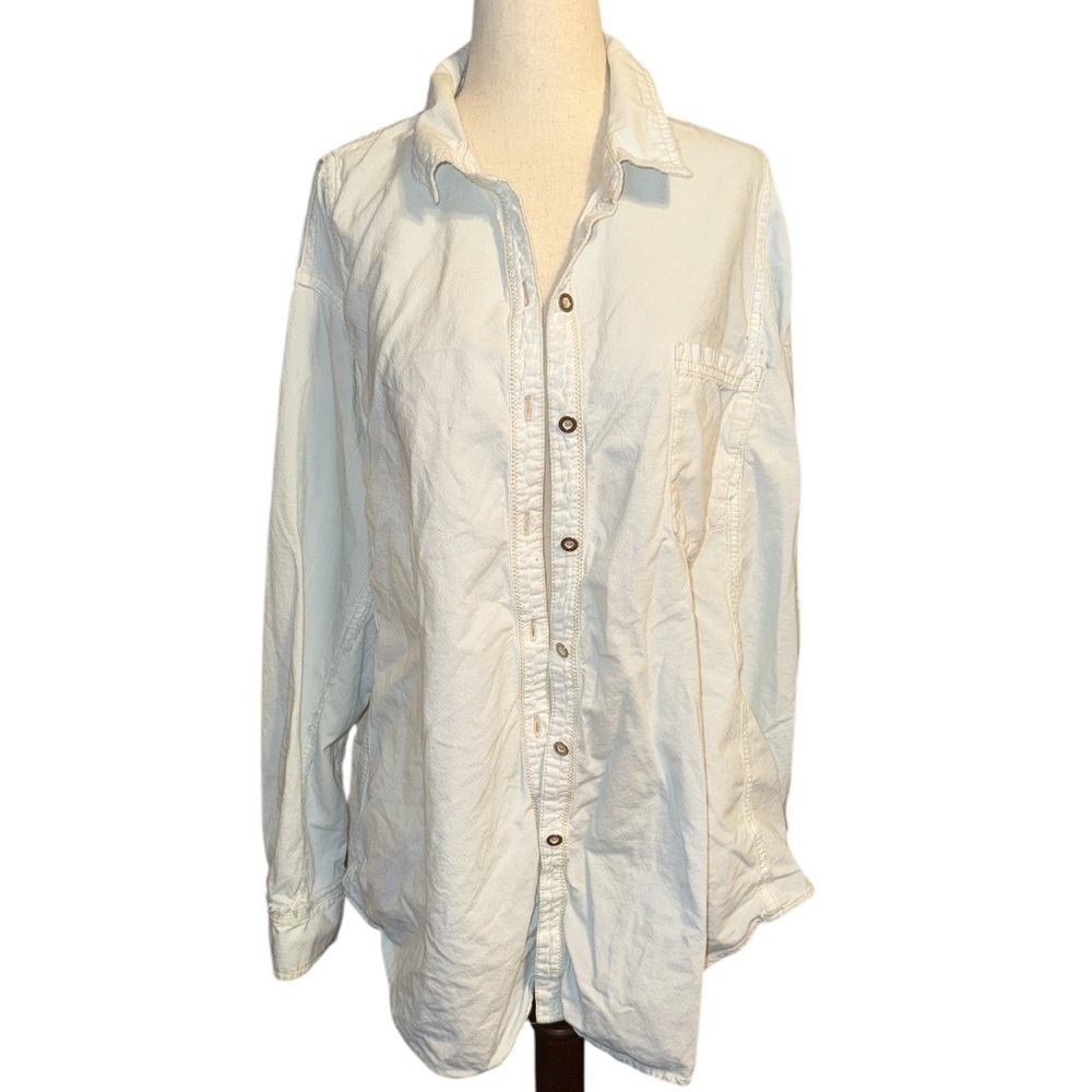 We The Free Cream Oversized Button Down